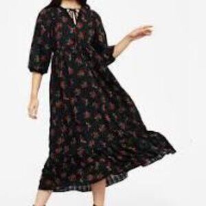 Darcey Floral Print Chiffon Midaxi Dress size 8